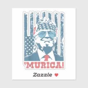 Adesivo Patriótico da Trump American Flag 'Murica MAGA