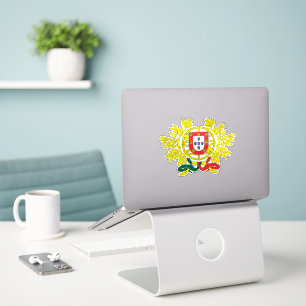 Adesivo Patriótico do Brasão de Armas de Portugal