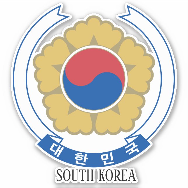 Adesivo Patriótico do Emblema Nacional da Coreia do Sul (Frente)