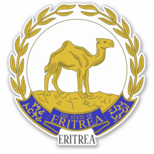 Adesivo Patriótico do Emblema Nacional da Eritreia