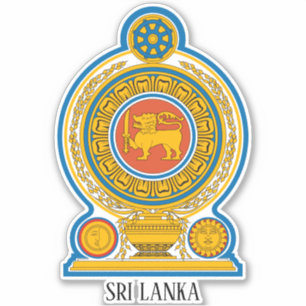 Adesivo Patriótico do Emblema Nacional do Sri Lanka