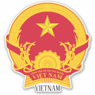 Adesivo Patriótico do Emblema Nacional do Vietname