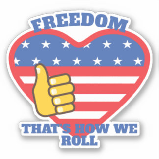 ADESIVO PATRIÓTICO EUA FLAG HEART THUMBS AUMENTA A LIBERDA