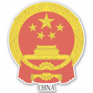Adesivo Patriótico Nacional do Emblema Chinês