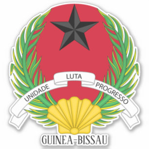 Adesivo Patriótico Nacional do Emblema da Guiné-Bissau
