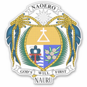 Adesivo Patriótico Nauru Nacional do Emblema