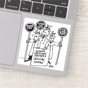 Adesivo Patrulha de Cruzamento Escolar Homens em Greve