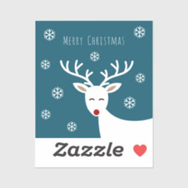 Adesivo Pau de renas brancas de Natal