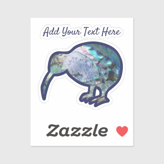 Adesivo Pāua Kiwi da Nova Zelândia PERSONALIZADA (Folha)