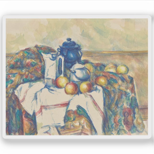 Adesivo Paul Cézanne - A Vida Estática com Pote Azul (Frente)