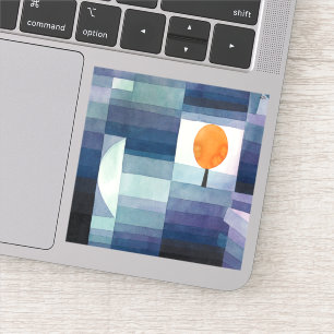 Adesivo Paul Klee Harbinger do outono. Vintage Blue art