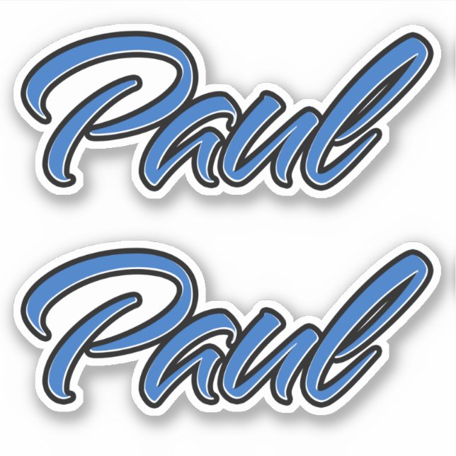 Adesivo Paul Name blue Aufkleber Sticker Stickerset (Frente)