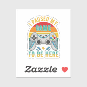 Adesivo pausei meu jogo