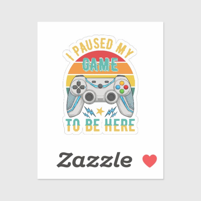 Adesivo pausei meu jogo (Folha)