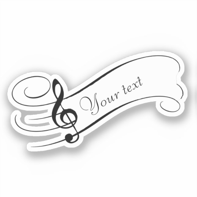 Adesivo pauta musical personalizada (Frente)