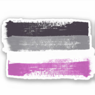 ADESIVO PAVILHÃO DE ORGULHO ASEXUAL PINTADO
