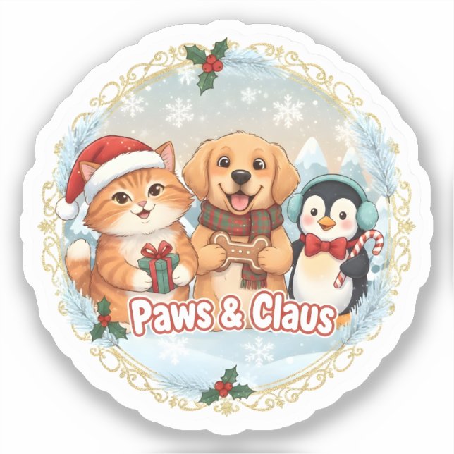 Adesivo Paws & Claus (Frente)