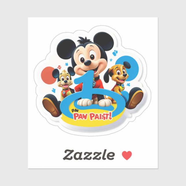 Adesivo Pawsitively 1 Today! (Folha)