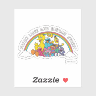 Adesivo Paz, Amor e Rua Sésamo