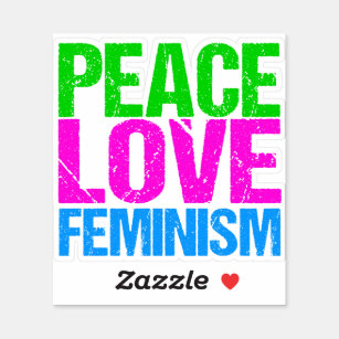 Adesivo Paz Amor Feminismo