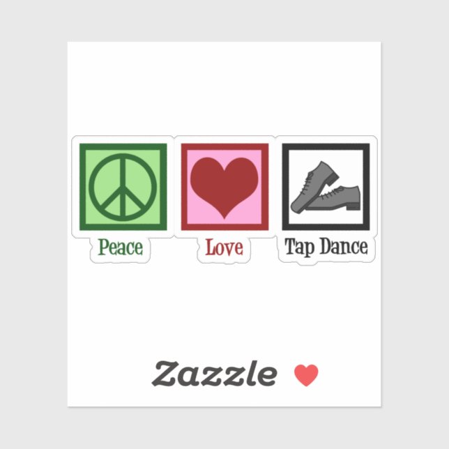 Adesivo Paz Amor Toque Dance (Folha)