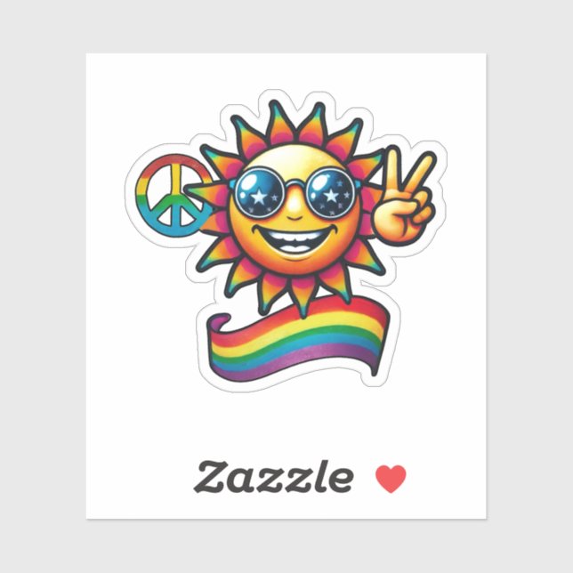 Adesivo Paz e Felicidade (Folha)