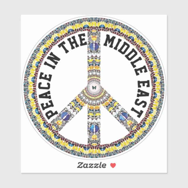 ADESIVO PAZ NO MÉDIO ORIENTE - MANTEIGA GEOMÉTRICA (Folha)