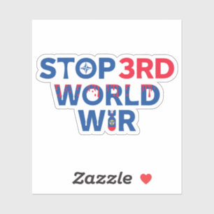 Adesivo Paz para Prevenir a Terceira Guerra Mundial