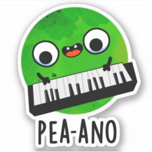 Adesivo Pea-ano Funny Music Veggie Pea Pun