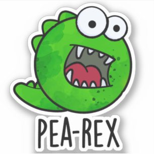 Adesivo Pea Rex Funny Dinosaur Veggie TRex Pun