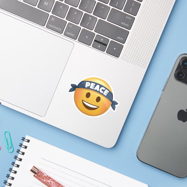 Adesivo Peace Emoji (Notebook com iPhone)