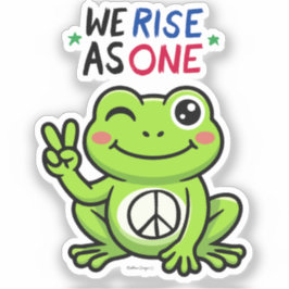ADESIVO PEACE FROG - WE RISE AS ONE STICKERS