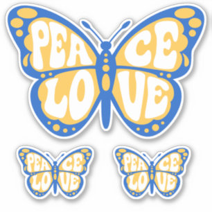 Adesivo Peace Heart Love I Stand With Ucrânia Button Clas
