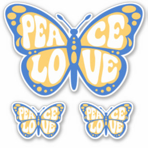 Adesivo Peace Heart Love I Stand With Ucrânia Button Class