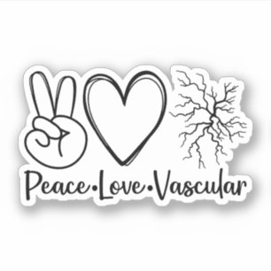 Adesivo Peace Love Vascular Nurse