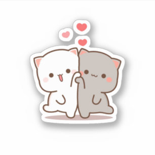 Adesivo Peach E Goma Mochi Cat