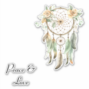 Adesivo Peach Floral Green Drecher Catcher Peace