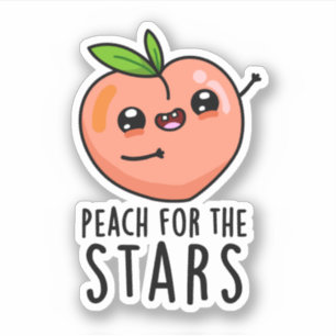 Adesivo Peach For Stars Engraçado Fruta Pun