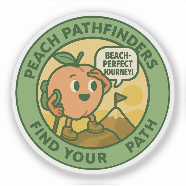 Adesivo Peach Pathfinders Find Your Path (Frente)