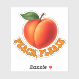 Adesivo Peach Please Funny Vinyl Cut Sticker