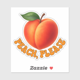 Adesivo Peach Please Funny Vinyl Cut Sticker