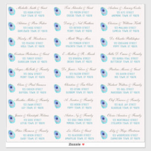 Adesivo Peacock Feather Modern Wedn Address Stick