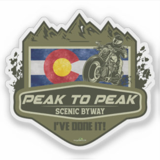 Adesivo Peak to Peak Scenic Byway de Motocicleta 01