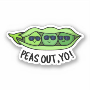 Adesivo Peas Fora Seu Engraçado Peas Pun