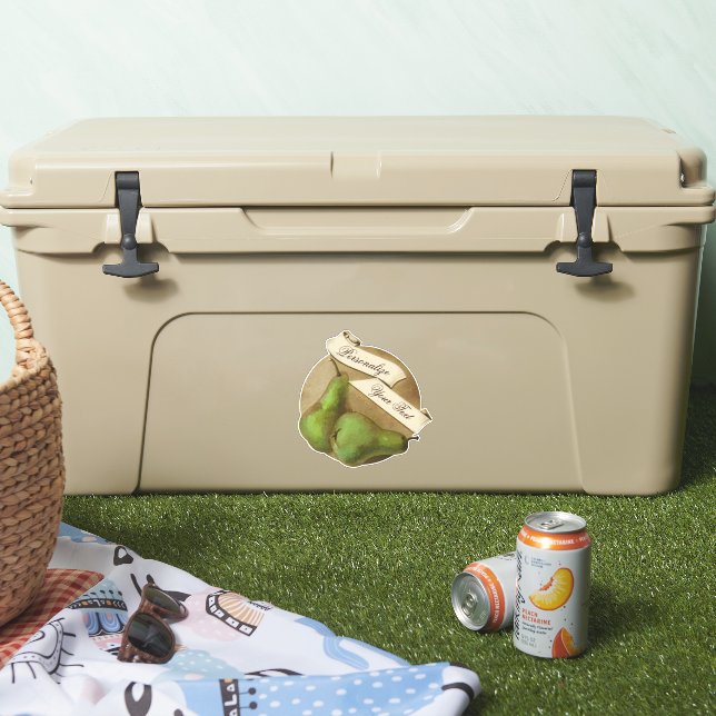 Adesivo Peça de Fruta da Vintage Personalizável (Refrigerador)