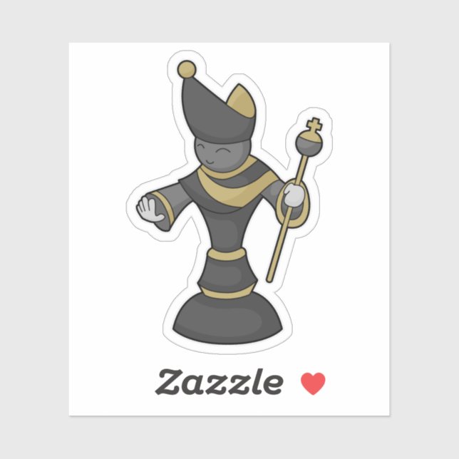 Adesivo Peça de xadrez Funcionarios Bishop Chess (Folha)