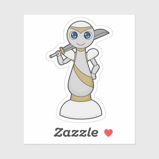 Adesivo Peça de xadrez para espadas (Folha)