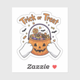 Adesivo Peças de truque ou de tratamento - Dia das Bruxas 