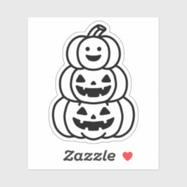 Adesivo Pedaço de abóboras empilhadas