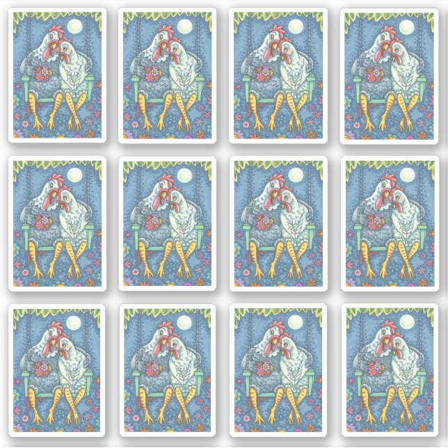 ADESIVO PEDAÇOS DE FRANGO, HEN & ROOSTER NO SWEETHEARS (Frente)